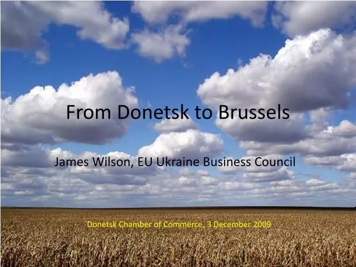 from donetsk to brussels