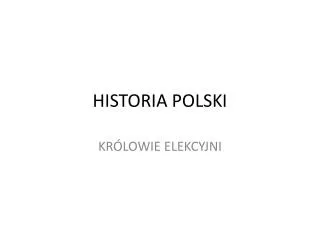 HISTORIA POLSKI