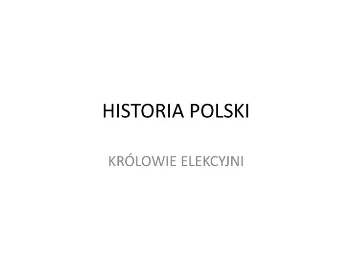 historia polski