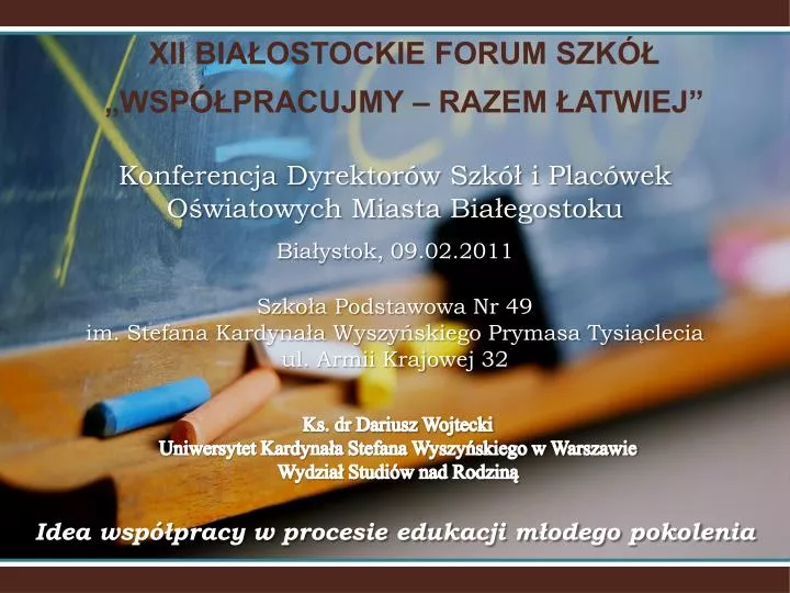 xii bia ostockie forum szk wsp pracujmy razem atwiej