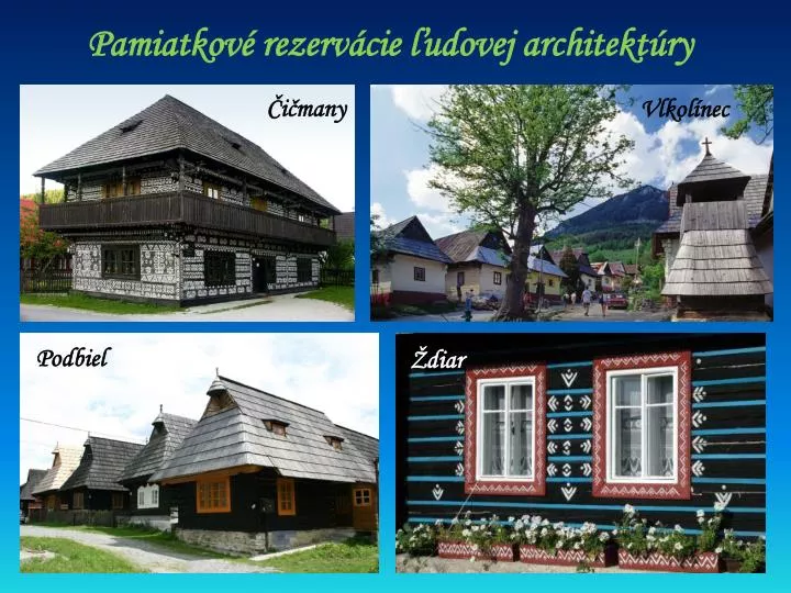 pamiatkov rezerv cie udovej architekt ry