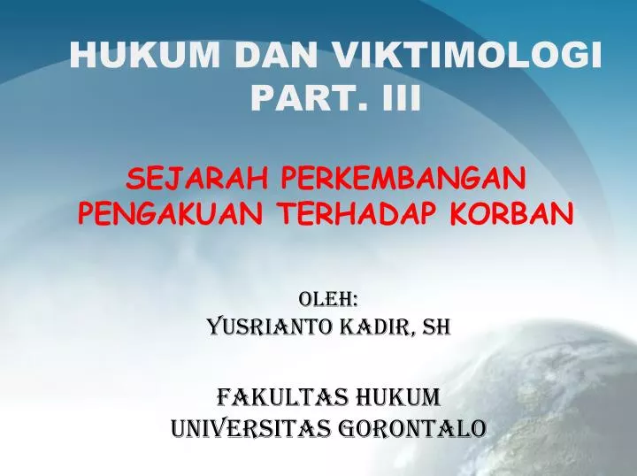 hukum dan viktimologi part iii