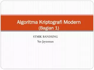 algoritma kriptografi modern bagian 1