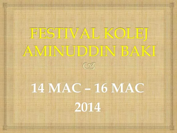 festival kolej aminuddin baki