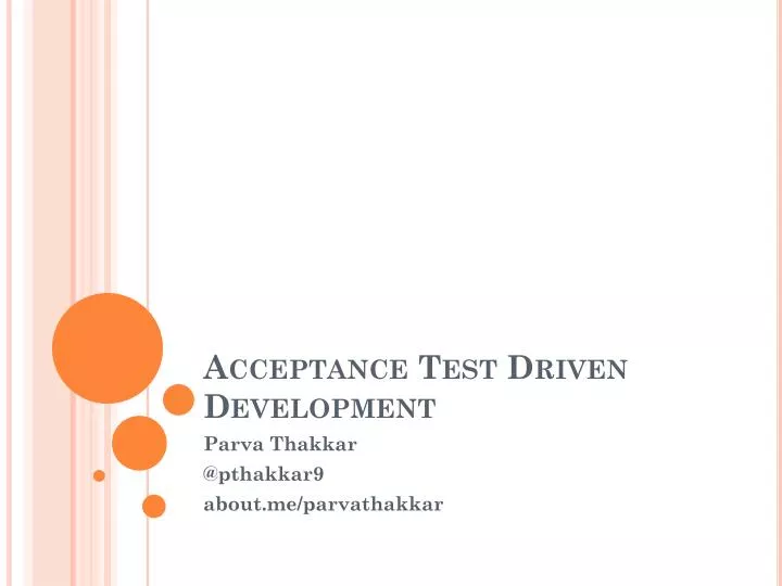 acceptance test driven development