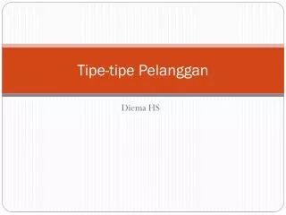 tipe tipe pelanggan