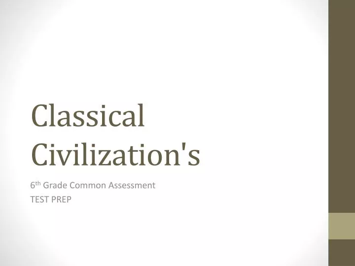 classical civilization s