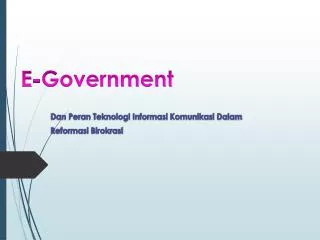e government