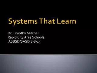 Systems That Learn