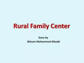 Rural Family Center