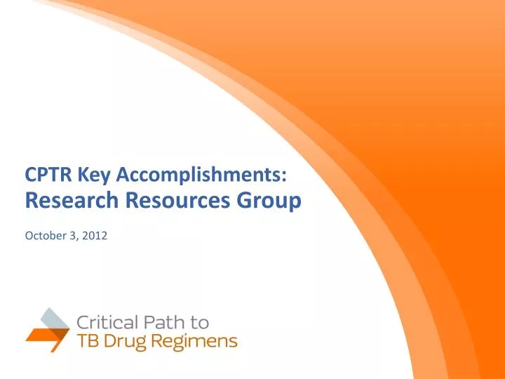 cptr key accomplishments research resources group