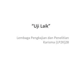 uji laik