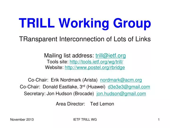 trill working group