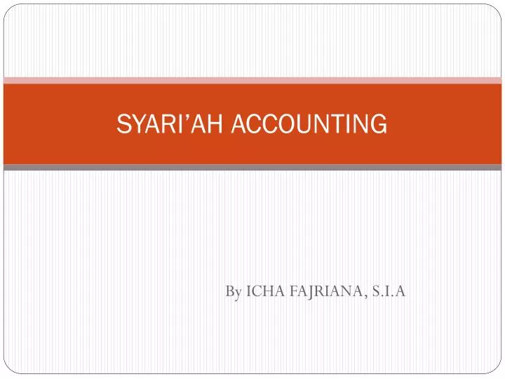 syari ah accounting