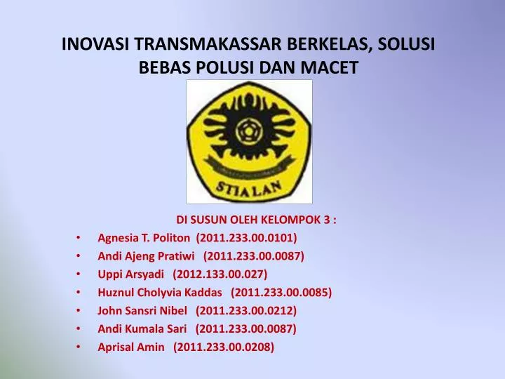 inovasi transmakassar berkelas solusi bebas polusi dan macet