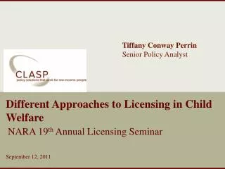 Different Approaches to Licensing in Child Welfare