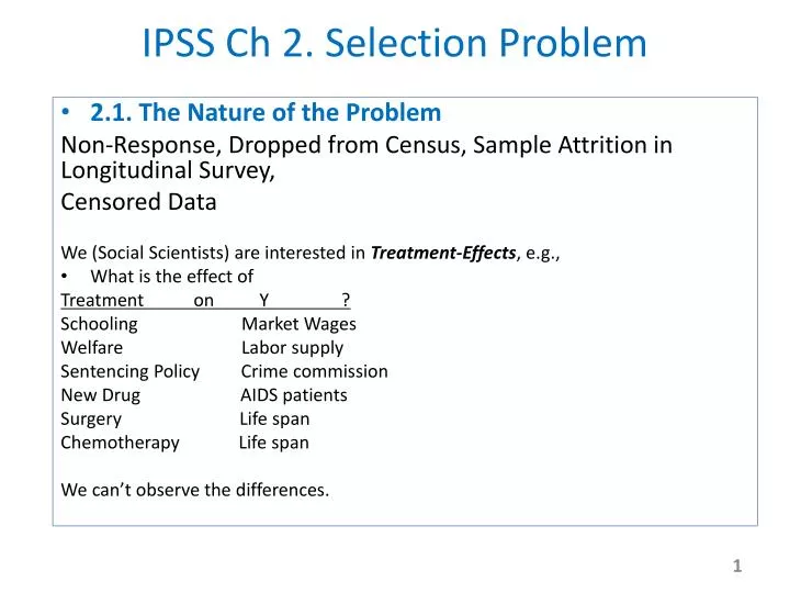 ipss ch 2 selection problem