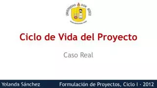 ciclo de vida del proyecto