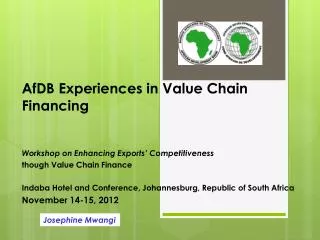 AfDB Experiences in Value Chain Financing