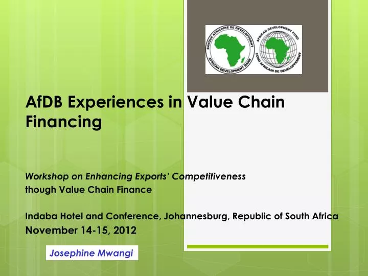 afdb experiences in value chain financing