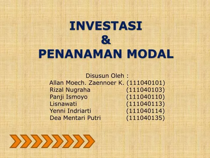 investasi penanaman modal