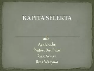 kapita selekta