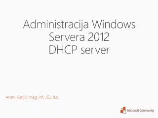 administracija windows servera 2012 dhcp server