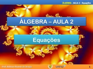 lgebra aula 2