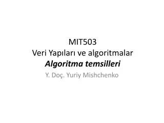mit503 veri yap lar ve algoritmalar a lgoritma temsilleri