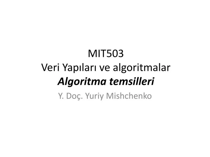 mit503 veri yap lar ve algoritmalar a lgoritma temsilleri