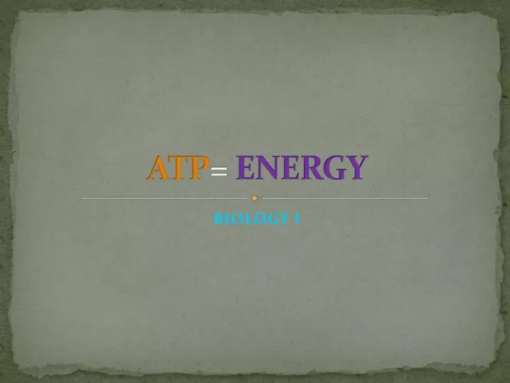 atp energy