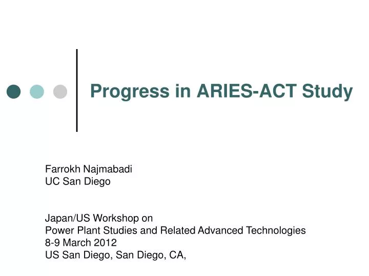 progress in aries act study