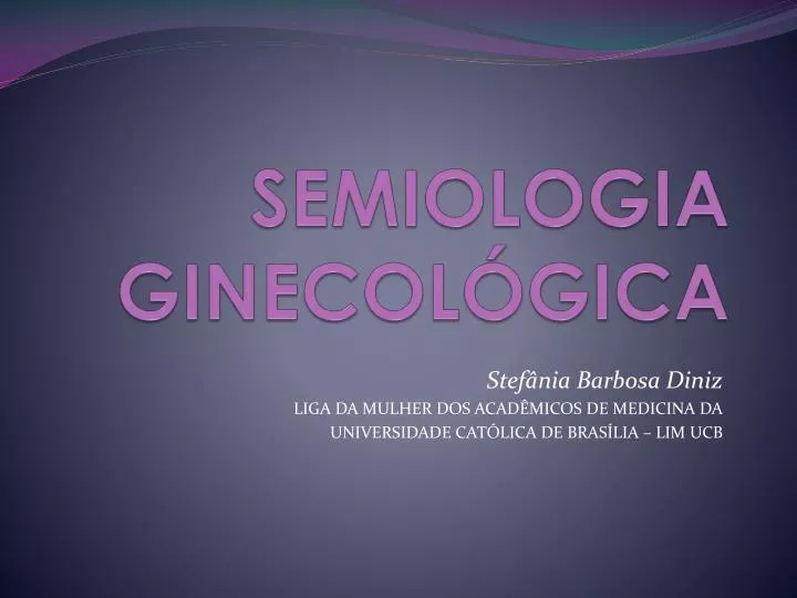 semiologia ginecol gica
