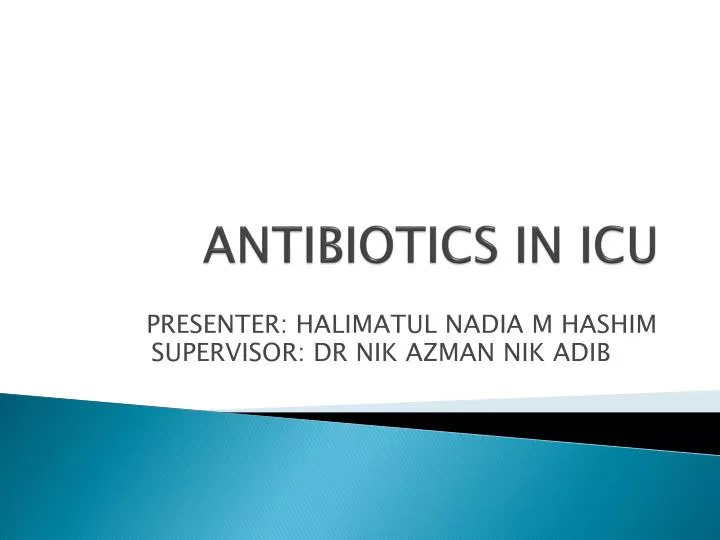 antibiotics in icu