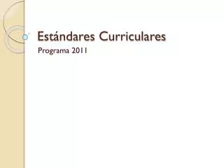 est ndares curriculares