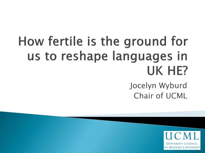 how fertile is the ground for us to reshape languages in uk he