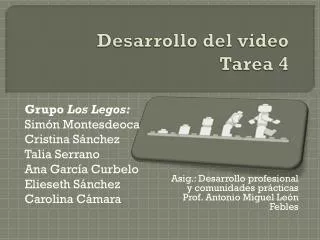desarrollo del video tarea 4