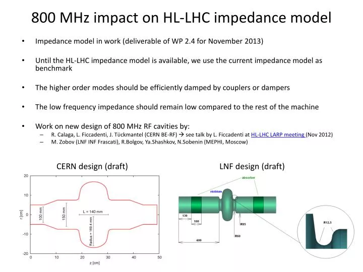 800 mhz impact on hl lhc impedance model
