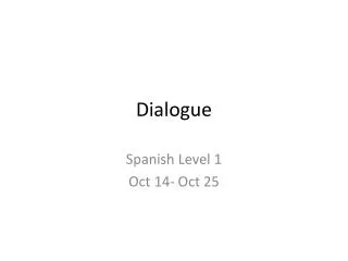 dialogue