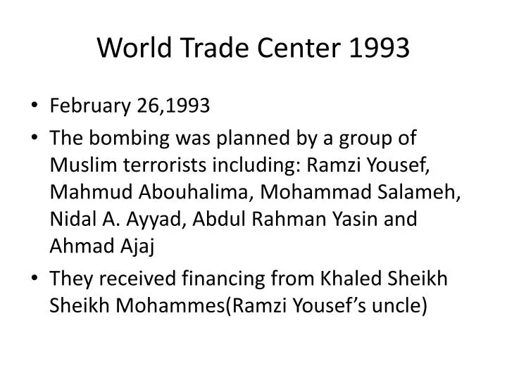 world trade center 1993