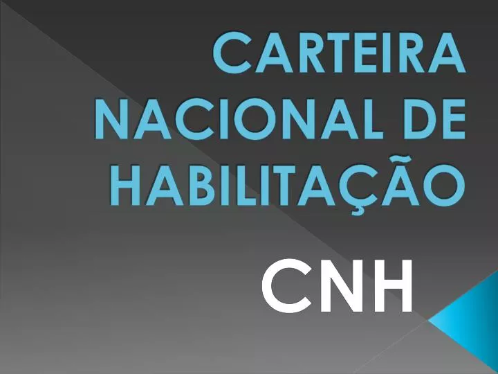 carteira nacional de habilita o