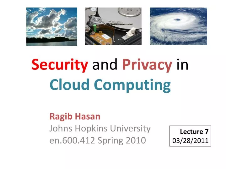 security and privacy in cloud computing