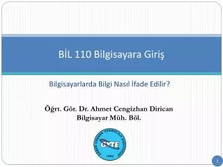 b l 110 bilgisayara giri