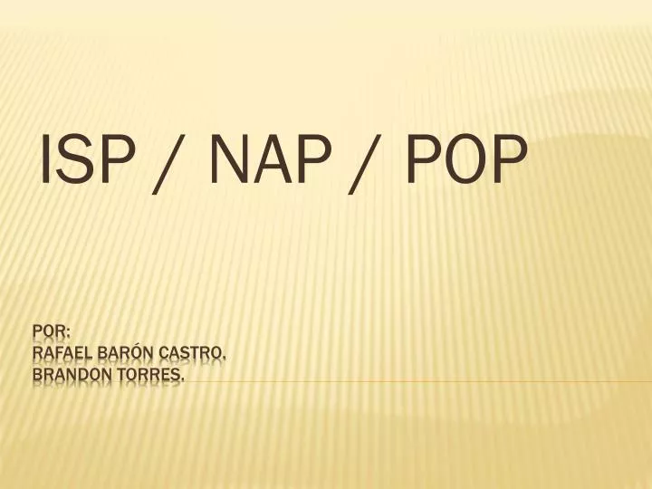isp nap pop