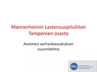 Mannerheimin Lastensuojeluliiton Tampereen osasto