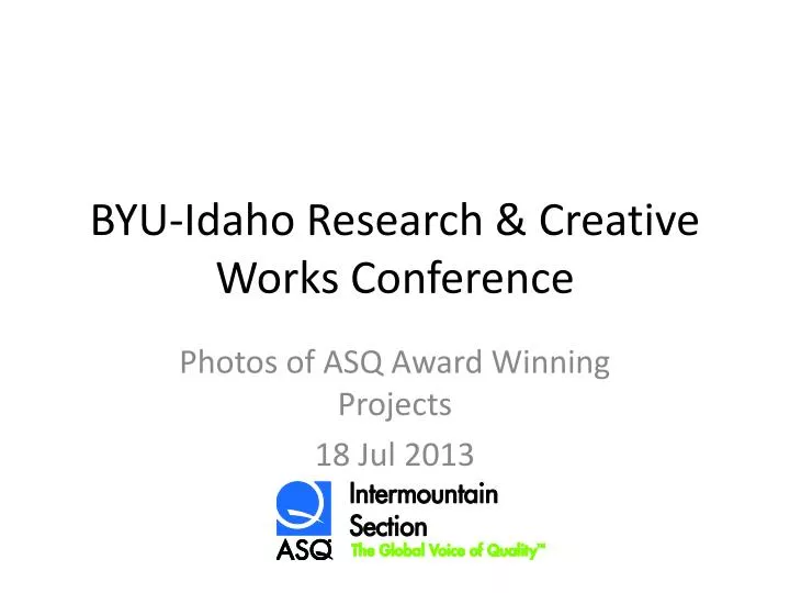 byu idaho research creative works conference
