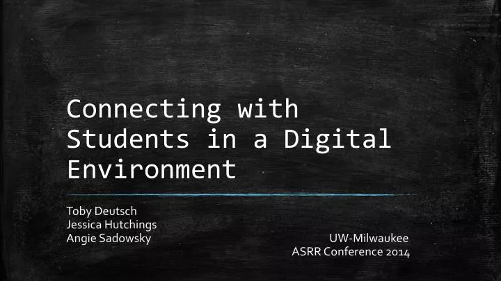 connecting with students in a digital environment