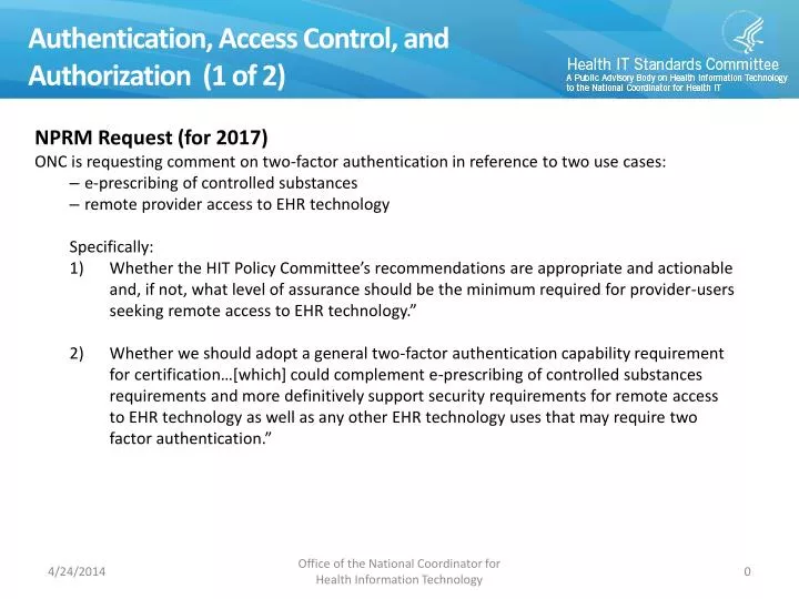 authentication access control and authorization 1 of 2