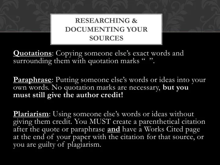 researching documenting your sources