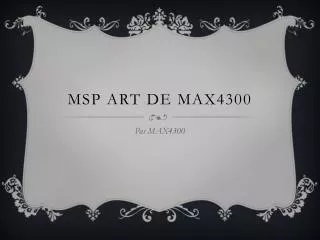 msp art de max4300